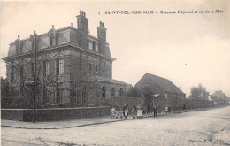 59-SAINT-POL-SUR-LER- BRASERIE DEJUMNE ET RUE DE LA MER - Saint Pol Sur Mer