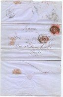 CTN35/1 - LAC LONDRES / PARIS 23/4/1857 - Maritime Post