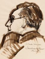 Christian De MOOR - [Portrait. Homme De Profil]. - Andere & Zonder Classificatie