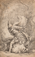 Salvator ROSA - Jason Et Le Dragon. - Other & Unclassified