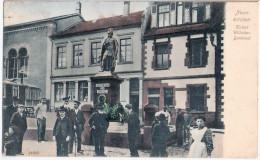 NEUNKIRCHEN Kaiser Wilhelm Denkmal Color Belebt Reinicke & Rubin Magdeburg 15.9.1908 Gelaufen - Kreis Neunkirchen