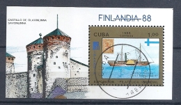 Cuba 1988 -  Finlandia '88 - Y&T B 104  Mi. B 105 Cancelled, MNH, Neuf, Postfrisch - Blocs-feuillets