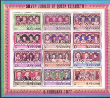 St. Vincent1977 Silver Jubilee, 25th Anniversary Reign Elizabeth II.   Mi  Bloc 6  MNH(**) - St.Vincent (...-1979)