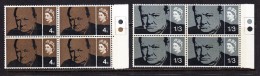 Great Britain 1964 Mint No Hinge, Blocks, Phosphor, Sc# , SG 661p-662p - Unused Stamps