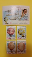 Serie Completa Bicentenario - 200 Aniversario - Vuelo En Globo - CUBA - Incluye Hoja Filatelica - 1983 - Colecciones & Series