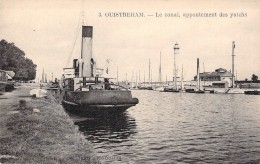 Cpa Ouistreham Un Remorqueur Dans Le Canal " Calvados " Chambre De Commerce Caen 1915 Dordrecht - Rimorchiatori