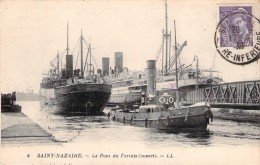 C P A Carte Postale Ancienne Saint Nazaire Pont Du Perthuis Ouvert Bateau Remorqueur " Marine " Danemark - Remorqueurs