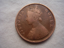 INDIA  REGAL COINAGE (BRITISH) 1862 HALF ANNA COPPER COIN USED.(GH12) - Inde