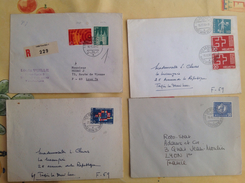4 Lettres BIT OMS Recommandé Yverdon - Storia Postale