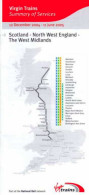 Virgin Trains Scotland North West England West Midlands Railway Timetable 2005 - Europa