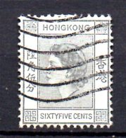 T461 - HONG KONG , Elisabetta 65 Cents Usato . - Used Stamps