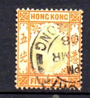 T465 - HONG KONG , Gibbons N. 80 Usato . Fil Multicorona CA - Gebraucht