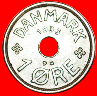 § HOLE: DENMARK ★ 1 ORE 1933! LOW START★NO RESERVE!!! Christian X (1912-1947) - Denmark