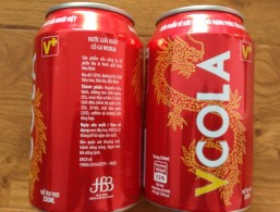 Vietnam Viet Nam V Cola 330ml Can / Opened By 2 Holes - Blikken