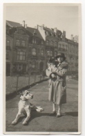 Foto/Photo. Femme Elegante &amp; Chien Danois. 4 Avenue De Tervuren à Bruxelles. 1928. - Anonymous Persons