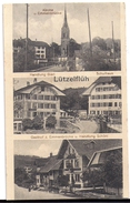 LÜTZELFLÜH: 3-Bild-AK Emmenbrücke, Gasthof, Handlung Schöni Animiert 1928 - Lützelflüh