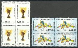 AC - TURKEY STAMP  -  2014 FIFA WORLD CUP BRAZIL MNH BLOCK OF FOUR 08 AUGUST 2014 - Unused Stamps