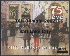 Hungary 2002. Olimpic Games Salt Lake City Commemorative Sheet Special Cat Number: 2002/01. - Foglietto Ricordo