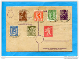 MARCOPHILIE-BERLIN Secteur Sovietique-entier Postal Stadt 6 +série 6 Timbres N°à7sauf 5a-oblit 30-ja 1946 - Postkaarten - Gebruikt