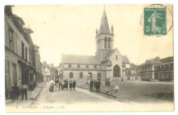 Carte Postale Ancvienne Pavilly (76)  L'Eglise   Animée - Pavilly