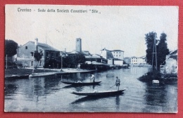 TREVISO  SEDE SOCIALE CANOTTIERI " SILE " CARTOLINA  VIAGGIATA NEL 1925  PERFETTA !! - Rowing