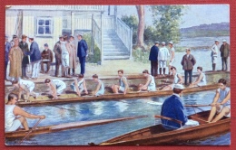 1910  E. O. BRAUNTHAL - E. RANZENHOFER POSTCARD CANOTTAGGIO  MATCH SCENE - GARE DI CANOTTAGGIO - Rowing