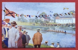 1910  E. O. BRAUNTHAL - E. RANZENHOFER POSTCARD CANOTTAGGIO  MATCH SCENE - GARE DI CANOTTAGGIO - Rowing