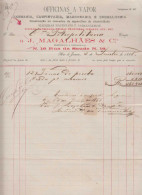 Brazil Brasil 1888 Bill MAGALHAES Rio De Janeiro With Tax Stamp - Brieven En Documenten