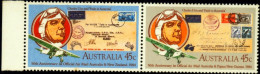 BIRDS-RAGGIANA BIRDS OF PARADISE & KIWIS-STAMPS ON STAMPS-AIRMAIL-SETENANT PAIR-AUSTRALIA-SCARCE-MNH-A1-218 - Pics & Grimpeurs