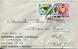 12654 Australia,  Special Cover And Postmark 1966 Woomera S.a. Australia,  Europa 1 Rocket Lauunched - Oceania