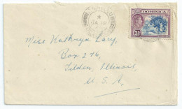 Dominica 1949 Letter To US - 3.5d Single On Cover (SN 1056) - Dominica (...-1978)