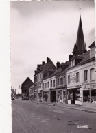 CPSM Dentelée (76)  YERVILLE La Grande Rue Libraire Papetrie Pharmacie - Yerville