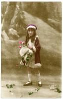 CHRISTMAS : PRETTY GIRL WITH MUFFLER IN SNOW / ADDRESS - FEARN, RHYNIE HOUSE - Otros & Sin Clasificación
