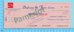 Trois-Rivieres Quebec Canada - Coca-Cola - Cheque Jean Marc Asselin T.R.   En 1978 2 Scans - Cheques & Traveler's Cheques