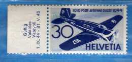 SUISSE ** -1944 -  P.A.. Zum. F39 / Mi. 437.  Calcolati Come Linguellati.   Vedi Descrizione - Unused Stamps