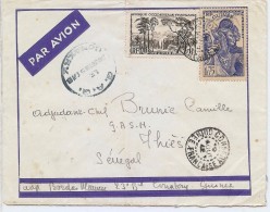 CTN35/4 - GUINEE LETTRE  AVION CONAKRY / THIES 9/8/1942 - Covers & Documents