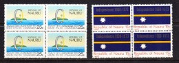 Nauru 1972-73 Mint No Hinge, Blocks, Sc# , SG 89-90 - Nauru