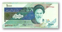 IRAN - 10000 Riyals ( 1992 -  ) Pick 146.d Sign. 28 Wmk Khomeini Serie 15/27 Central Bank Islamic Republic - Irán