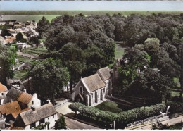 CPSM    En Avion Au Dessus De....MAROLLES EN BRIE 94   L´église - Marolles En Brie