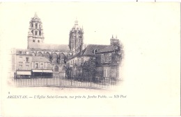 Delcampe - -61- ARGENTAN  L'église Saint Germain Prise Du Jardin Public Précurseur Neuf  Excellent état - Argentan