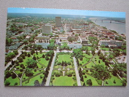 South View From Louisiana Capitol Showing The Beautifully Landscaped Front Gardens And Downtown Baton Rouge.... - Baton Rouge