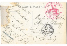 VERSAILLES (78) Cachet Militaire 11ème Batterie RAT - Guerre 1914-18