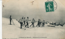 L'HIver En Savoie - Skieurs à La Descente - Edit. L. GRIMAL à CHAMBERY - Le Chatelard