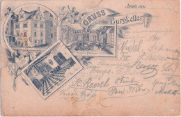 Gruss Vom Burgkeller Aus JENA Federstrich Lithographie Vorläufer 19.1.1896 Gelaufen - Jena