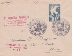 Poste Aérienne - Lettre - Handstempel