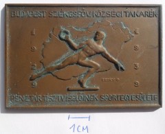 GYMNASTICS, ALHLETIC MEDAL 1929  1939 BUDAPEST SZEKESFOV. KOZSEGI TAKAREK-PENETAR TISZTVISELOINEK SPORTEGYESULETE   PLIM - Ginnastica