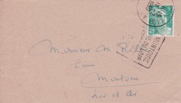 Marianne De Gandon Sur Lettre - 1945-54 Marianne (Gandon)