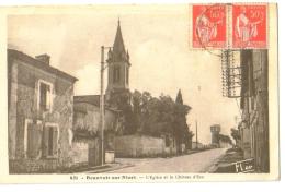 Carte Postale Ancienne Beauvoir-sur-Niort (79) L'Eglise Et Le Chateau D'Eau - Beauvoir Sur Niort
