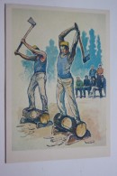 OLD USSR Postcard  - Lumberjack Celebration, National Game In Finland And Norway  -  - 1981 - Jeux Régionaux