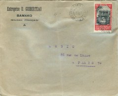 BAMAKO - SOUDAN - MARQUEE "ENTREPRISE U. GUIBERTEAU - 1932 - CACHET Sur N° 72. - Covers & Documents
